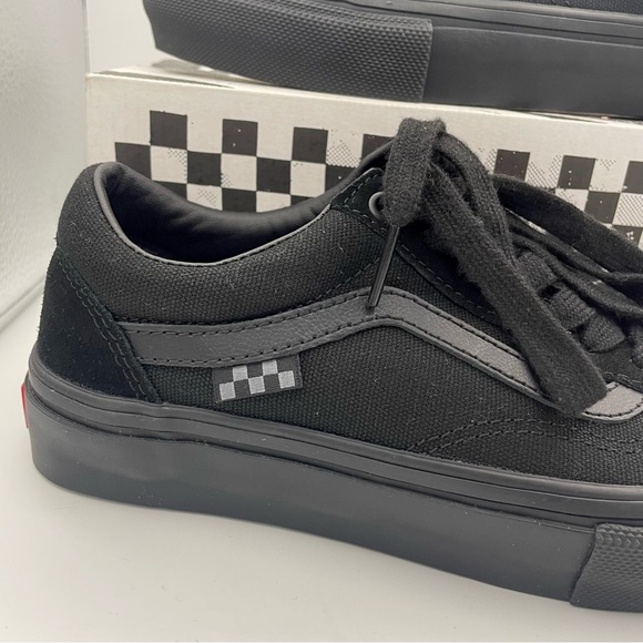 VANS unisex old skool classic skate black canvas sneakers - Picture 4 of 15